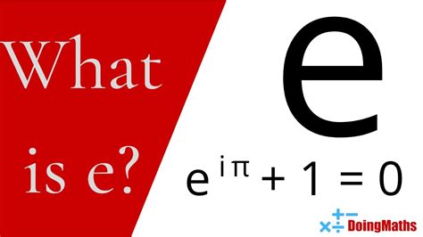what does e mean in math.